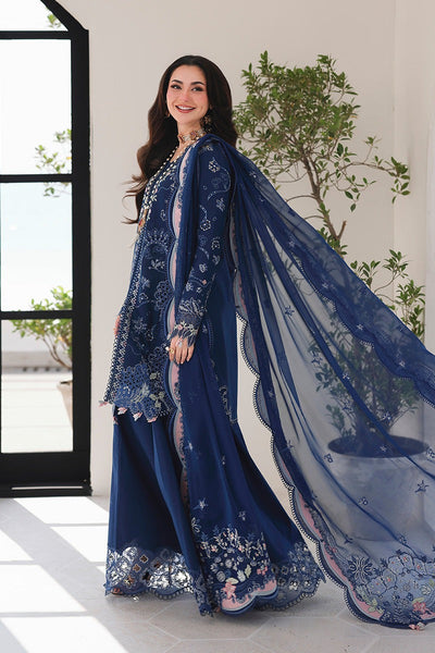 Pure Lawn Blue Embroidered Eid Outfit - LL416