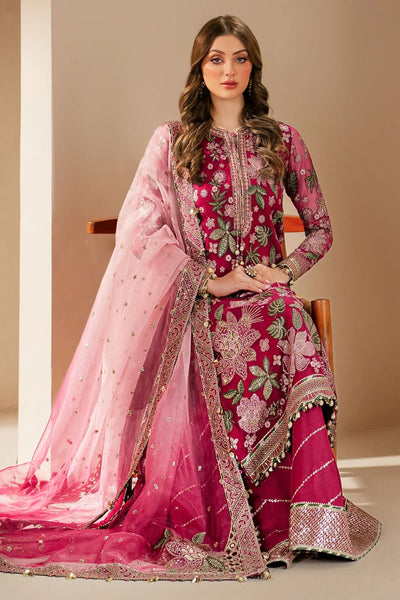 Pure Chiffon Elegant Embroidered Wedding Dress - PW409