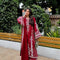 Pure Lawn Red Embroidered Eid Outfit - LL426