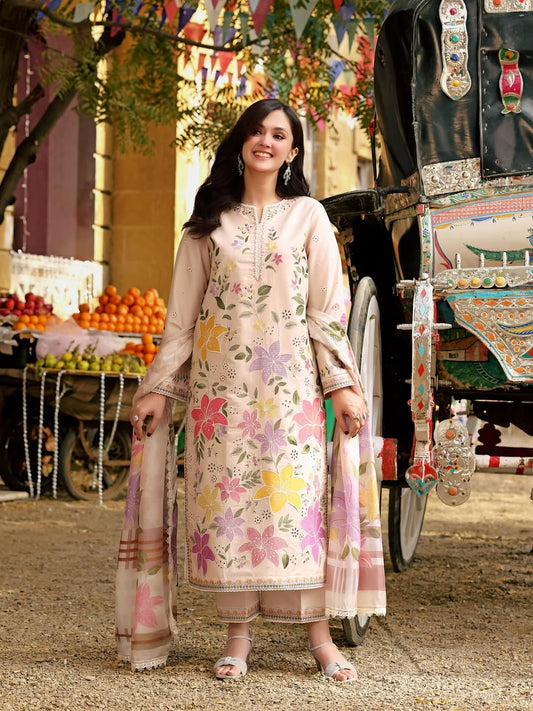 Pure Lawn Embroidered Eid Outfit - LL428