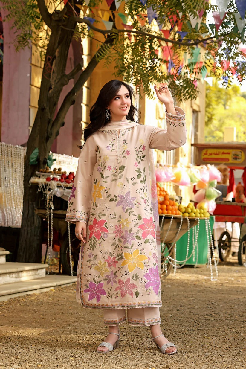 Pure Lawn Embroidered Eid Outfit - LL428