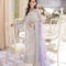 Pure Chiffon White Embroidered Wedding Dress - PW414