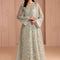 Pure Chiffon Cream Embroidered Wedding Dress - WW417