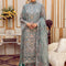 Pure Chiffon Grey Embroidered Wedding Dress - WW411