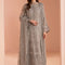 Pure Chiffon Grey Embroidered Wedding Dress - PW415