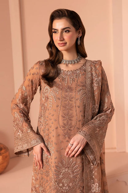 Pure Chiffon Elegant Embroidered Wedding Dress - WW421