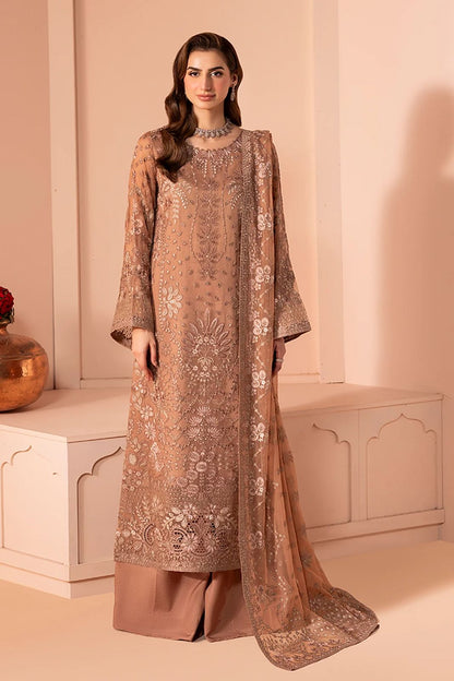 Pure Chiffon Elegant Embroidered Wedding Dress - WW421