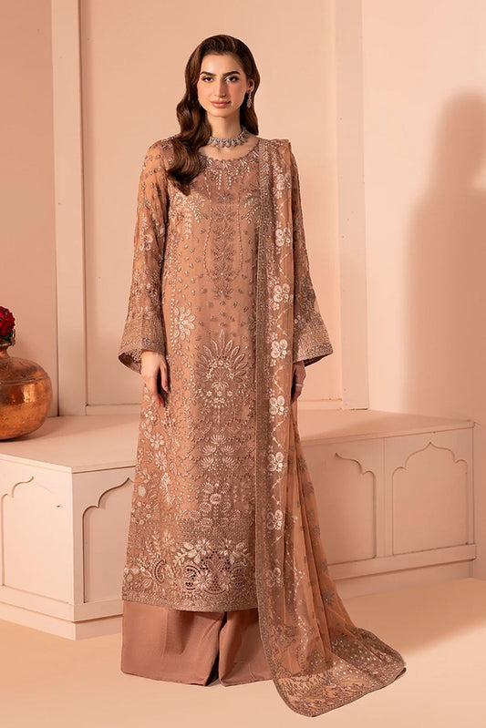 Pure Chiffon Elegant Embroidered Wedding Dress - WW421