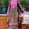 Pure Swiss Lawn Black & Pink Chunri Outfit - LL433
