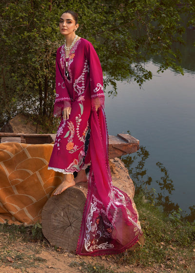 Pure Lawn Fushia Pink Chickenkari Outfit - LL440