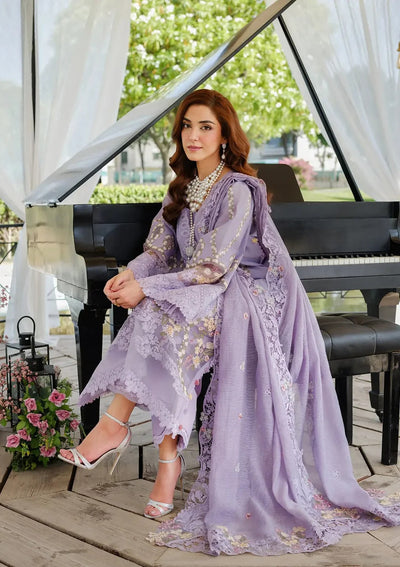 Pure Lawn Purple Embroidered Eid Outfit - LL435