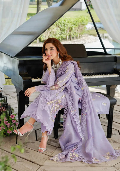 Pure Lawn Purple Embroidered Eid Outfit - LL435