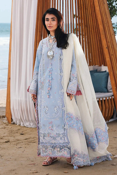 Pure Lawn Blue Embroidered Eid Outfit - LL434