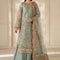 Pure Chiffon Heavy Embroidered Wedding Dress - WW435