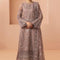 Pure Chiffon Grey Embroidered Formal Dress - WW522