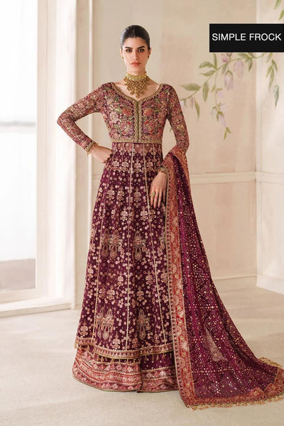 Pure Chiffon Heavy Embroidered Formal Maxi Dress - WW516