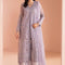 Pure Chiffon Lavender Embroidered Formal Dress - WW517
