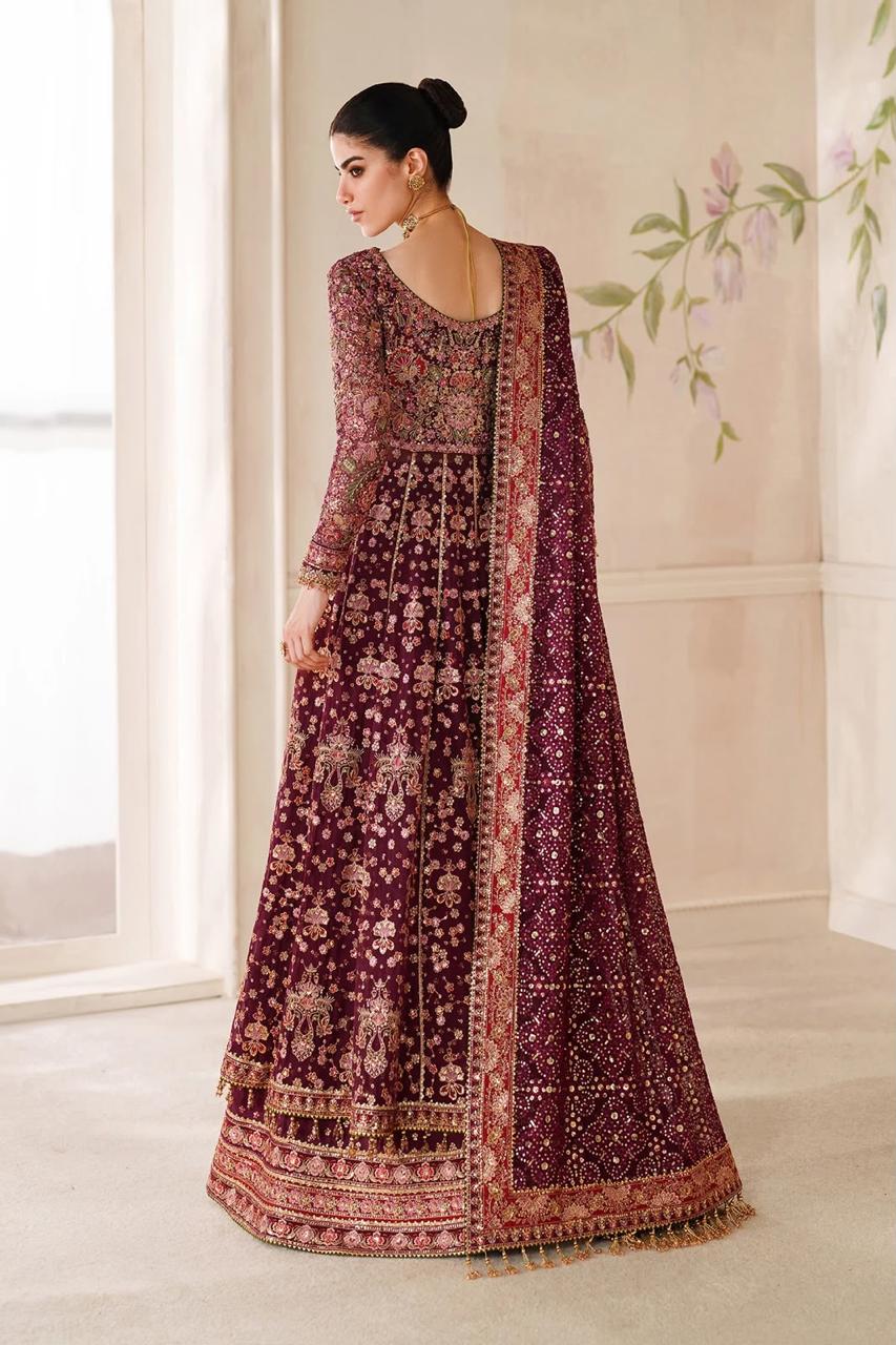 Pure Chiffon Heavy Embroidered Formal Maxi Dress - WW516