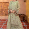 Pure Chiffon Pista Green Embroidered Formal Dress - WW514