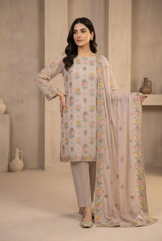 Pure Chiffon Skin Embroidered Wedding Dress - PW508