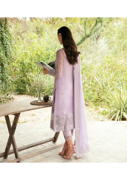 Pure Chiffon Purple Embroidered Dress : PW211