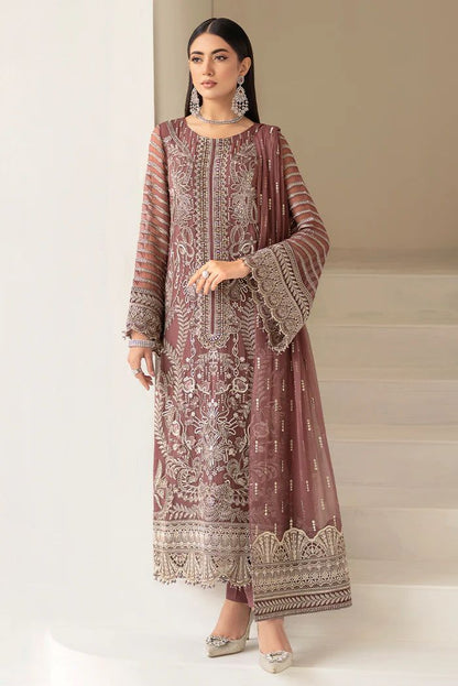 Pure Chiffon Majestic Embroidered Dress : PW213