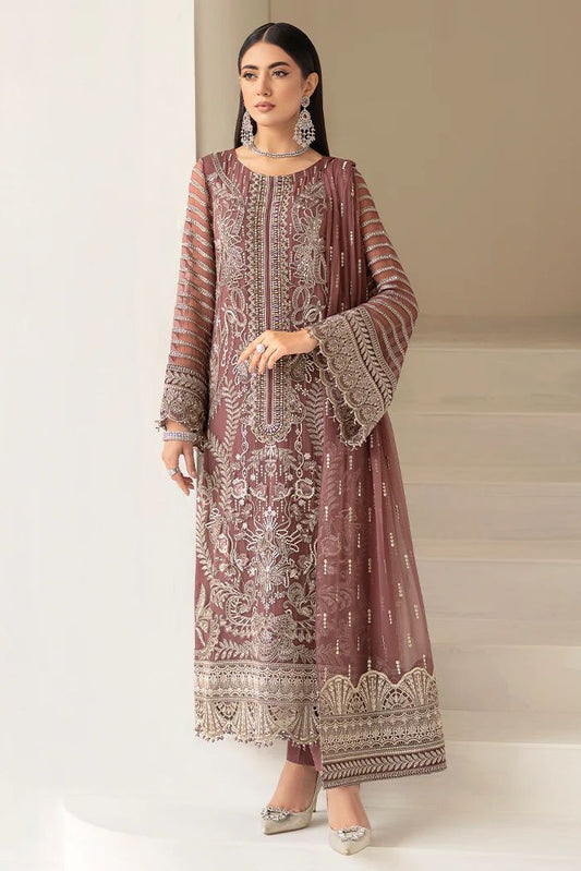 Pure Chiffon Majestic Embroidered Dress : PW213