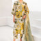 Pure Lawn Yellow Embroidered Dress - LL215