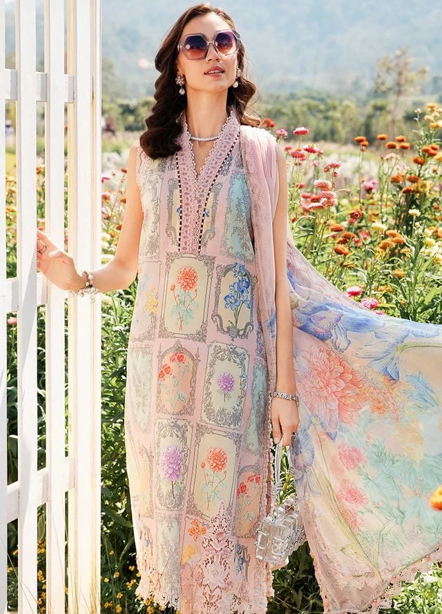 Pure Lawn Digital Embroidered Dress - LL210