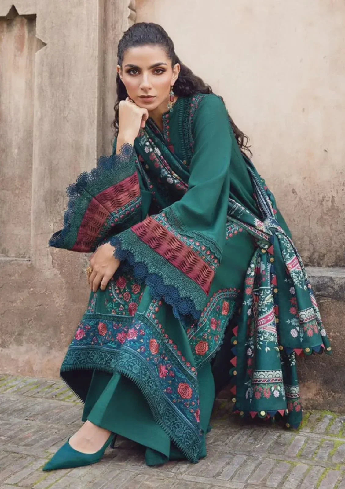 Pure Lawn Digital Embroidered Dress - LL209
