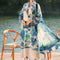 Pure Lawn Blue Digital Embroidered Dress - LL200