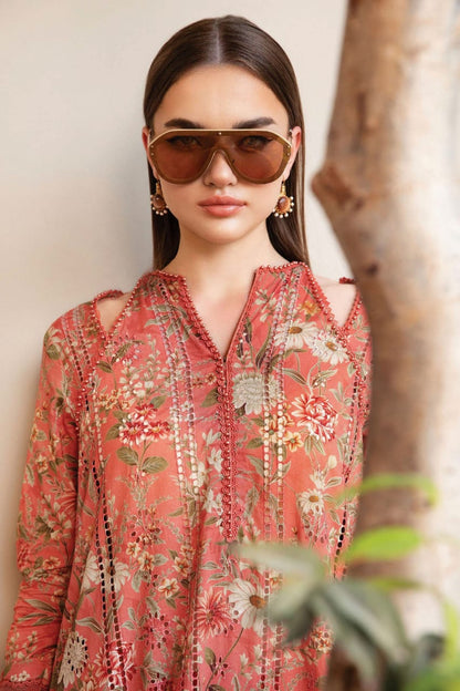 Pure Lawn Chickenkari Embroidered Dress - LL201