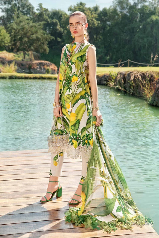 Pure Lawn Digital Printed Yellow Dress - LL226