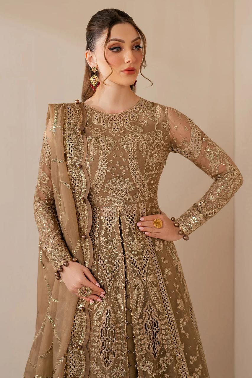 Pure Chiffon Wedding Embroidered Dress - WW280