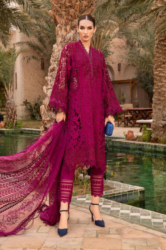 Pure Lawn Pink Embroidered Dress - LL262