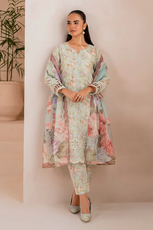 Pure Lawn Digital Embroidered Dress - LL231