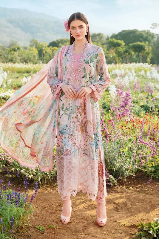 Pure Lawn Digital Embroidered Dress - LL233