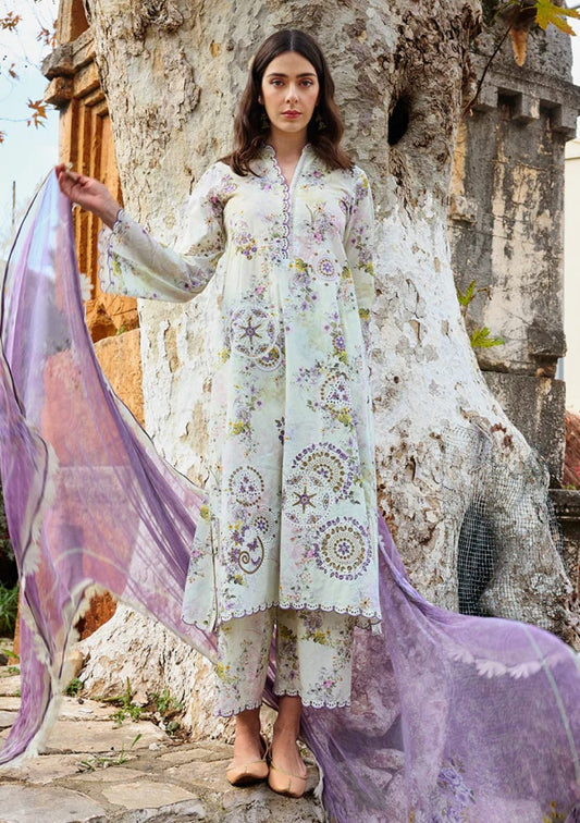 Pure Lawn Digital Multi Embroidered Dress - LL234