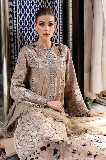 Pure Lawn Cofee Chickenkari Dress - LL230