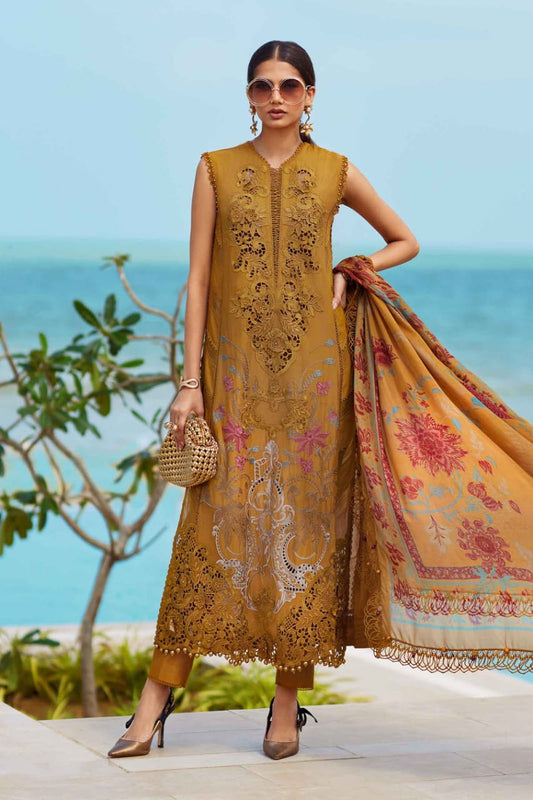 Pure Lawn Mustard Chickenkari Dress : LL296