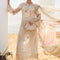 Pure Lawn Off White Chickenkari Dress : LL294