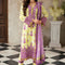 Pure Lawn Pink & Yellow Floral Embroidered Dress - LL325