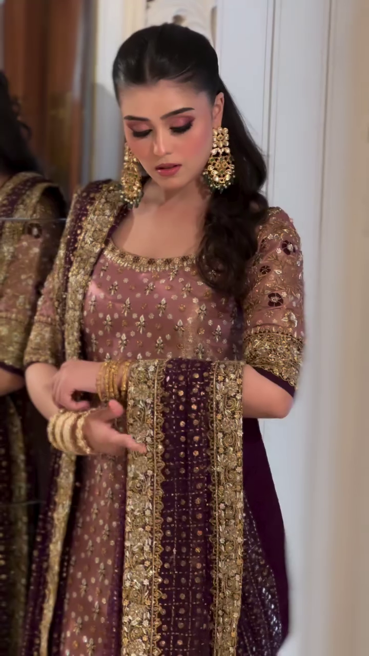 Pure Mysoori Heavy Embroidered Wedding Dress - WW430