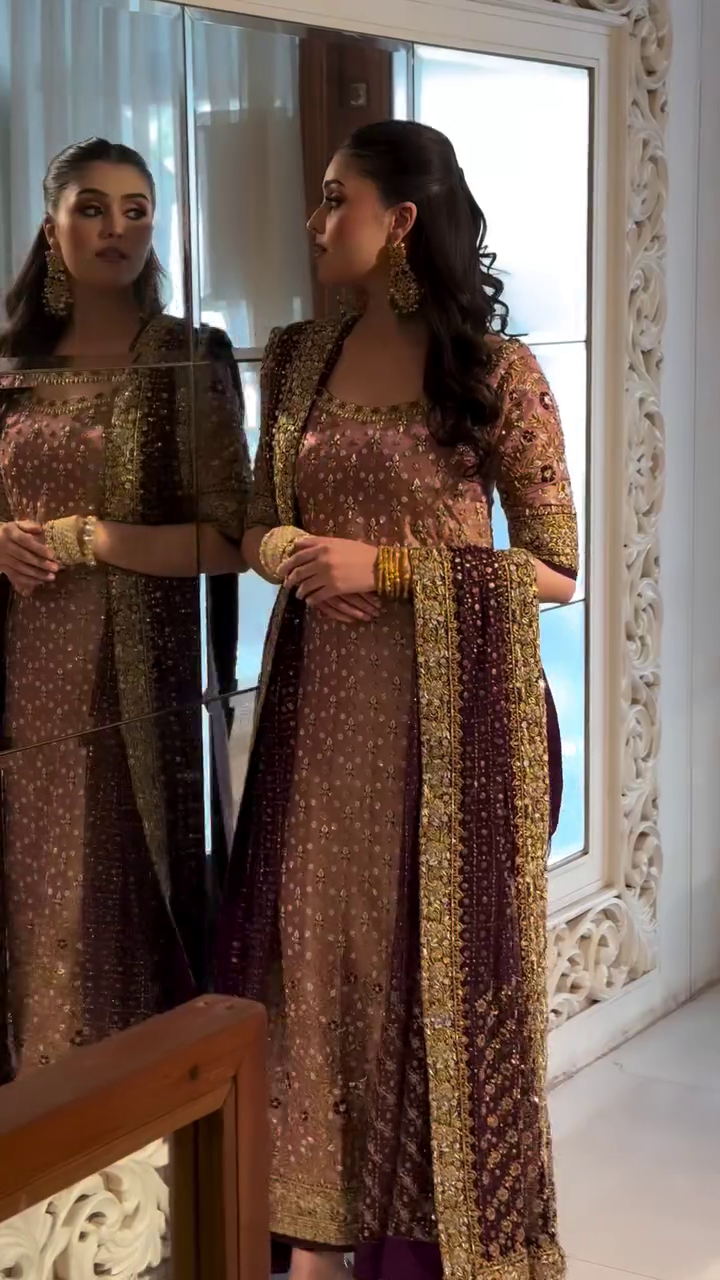 Pure Mysoori Heavy Embroidered Wedding Dress - WW430