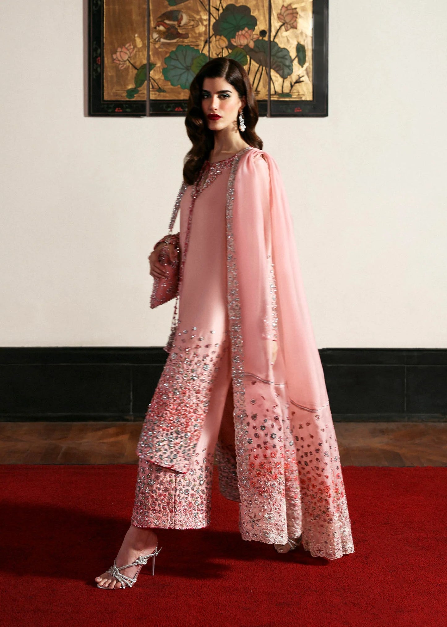 Pure Raw Silk Evara Embroidered Wedding Dress - PW507