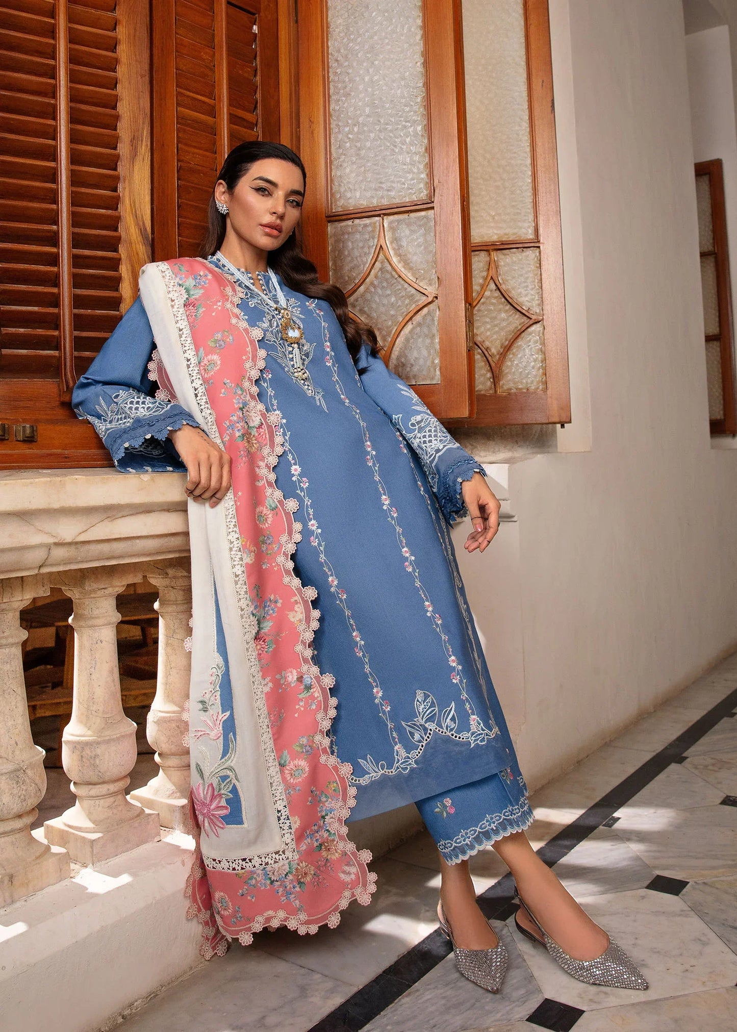 Pure Lawn Chickenkari Eid Outfit - LL406