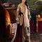 Pure Mysoori Embroidered Dress with Mahroon Velvet Shawl - VC025