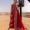 Pure Lawn Scarlet Red Chickenkari Dress - LL302