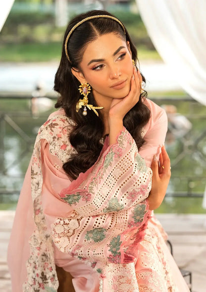 Pure Lawn Pink Chickenkari Eid Outift - LL367