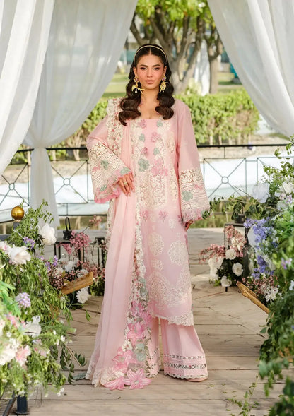 Pure Lawn Pink Chickenkari Eid Outift - LL367